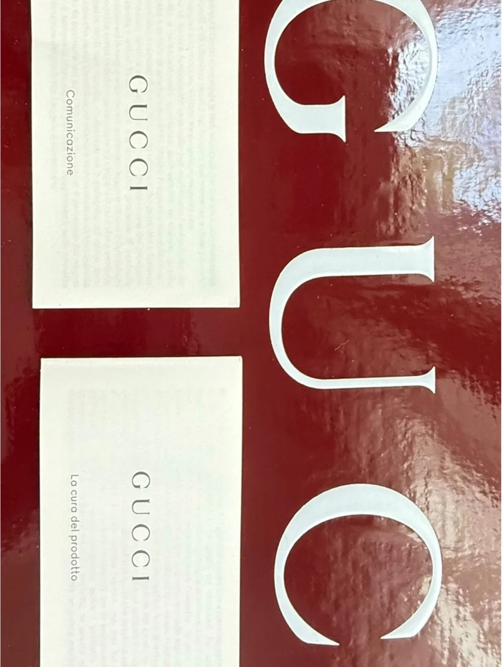 Authentic Gucci Burgundy Empty Shoe Storage Box With 2 Dust Bags Cards